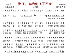 《游子，你为何还不回家》简谱